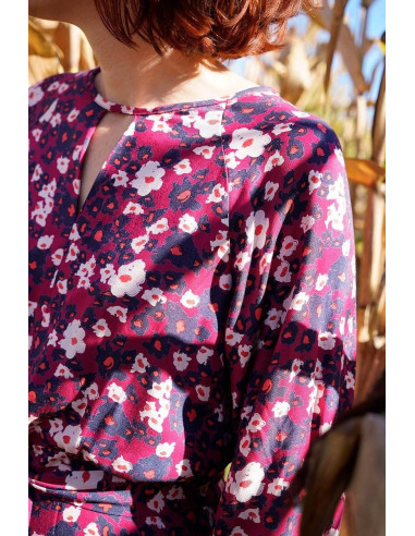 Tissu sergé de viscose Carlota rose magenta - Églantine & Zoé