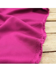 Tissu sergé de viscose rose magenta - Églantine & Zoé