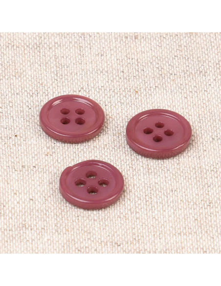 Bouton coquillage 4 trous 11 mm - Beaujolais