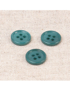 Bouton coquillage 4 trous 11 mm - Vert saule