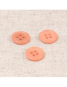 Bouton coquillage 4 trous 11 mm - Sable rose