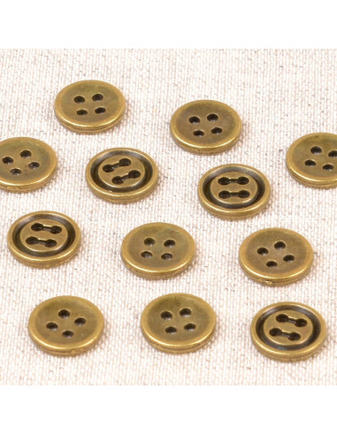 Bouton métal 10 mm - Laiton