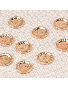 Bouton métal fantaisie 11 mm - Or