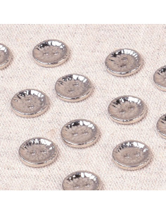 Bouton métal fantaisie 11 mm - Argent