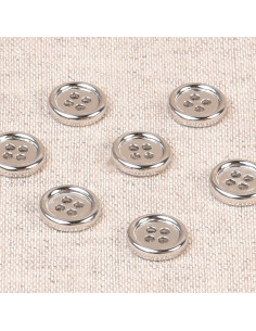 Bouton Sarah métal - Argent