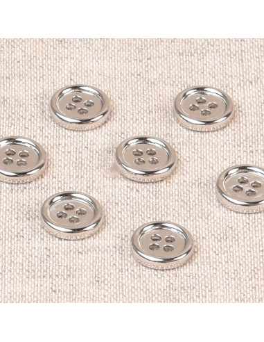Bouton Sarah métal - Argent