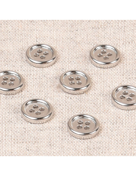 Bouton Sarah métal - Argent