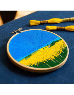 Kit broderie - Champs de tournesols 2