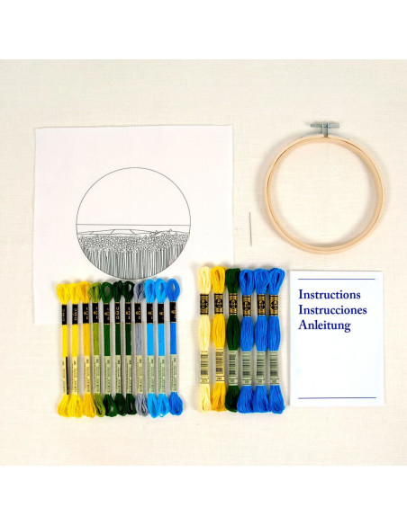 Kit broderie - Champs de tournesols