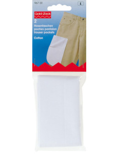 Lot de 2 poches complètes de pantalon à coudre