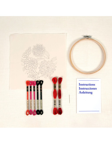 Kit broderie - Dahlias