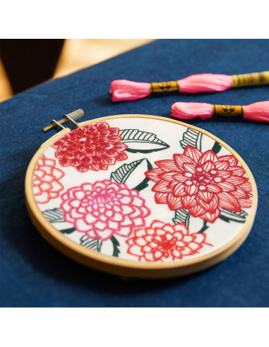 Kit broderie - Dahlias