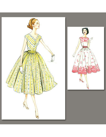 Patron de robe Vintage 1957 - Vogue 8789