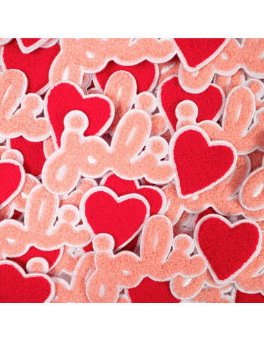 Écusson thermocollant grand format - Joli coeur