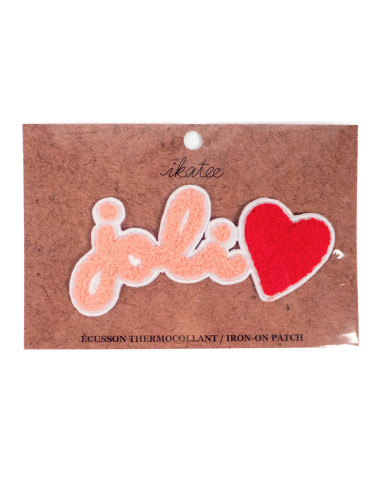 Écusson thermocollant grand format - Joli coeur