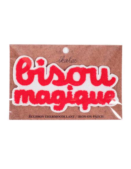 Écusson thermocollant grand format - Bisou magique