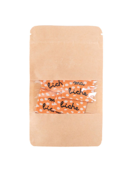 Lot de 5 étiquettes tissées - Ma biche
