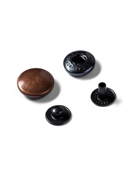 Recharge de 10 boutons pression anorak 15 mm Cuivre