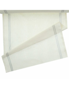 Tissu torchon coton - Rayures grises