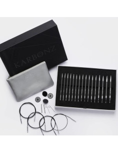 Coffret aiguilles à tricoter circulaires KnitPro Karbonz