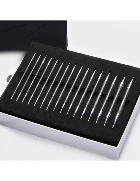 Coffret aiguilles à tricoter circulaires KnitPro Karbonz