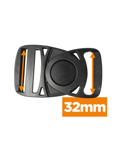 Boucle banane pivotante 32 mm - Noir