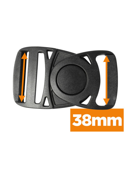 Boucle banane pivotante 38 mm - Noir