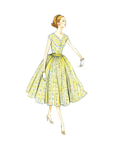Patron de robe Vintage 1957 - Vogue 8789