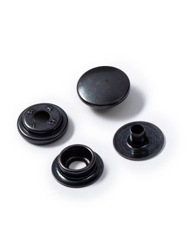 Recharge de 10 boutons pression sport camping Noir