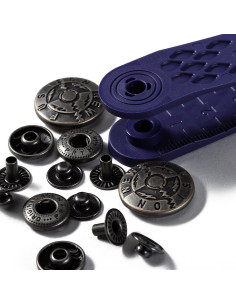 Boite de 6 boutons pression anorak Design avec outil 20 mm 2