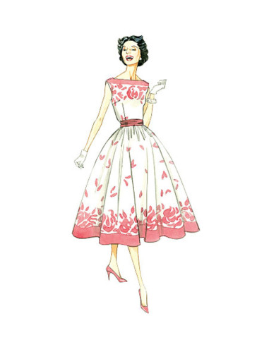Patron de robe Vintage 1957 - Vogue 8789