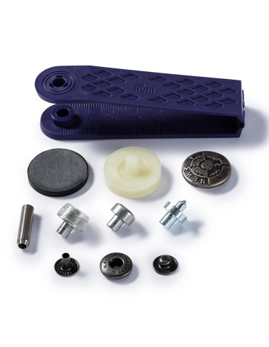 Boite de 6 boutons pression anorak Design avec outil 20 mm