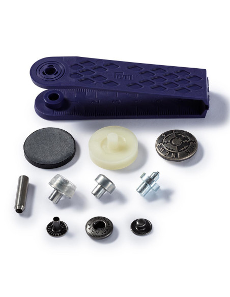 Boite de 6 boutons pression anorak Design avec outil 20 mm