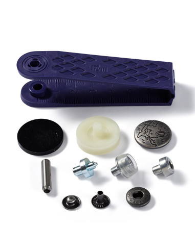 Boite de 6 boutons pression anorak Design avec outil 20 mm
