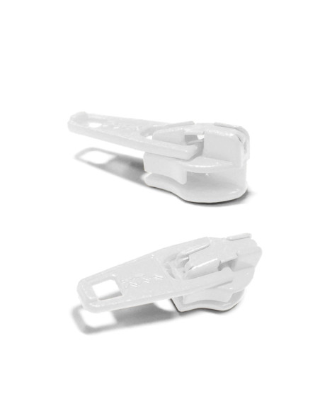 Curseur pour fermeture nylon 3 mm YKK - Blanc