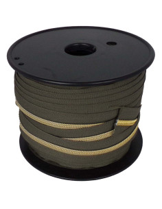 Fermeture nylon 5 mm lurex - Kaki et or
