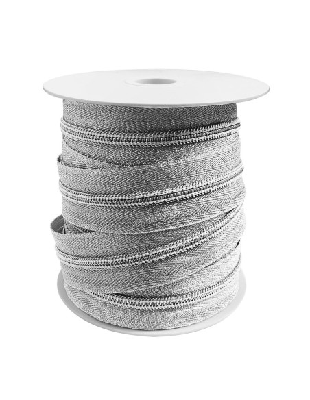 Fermeture nylon 5 mm lurex - Argent