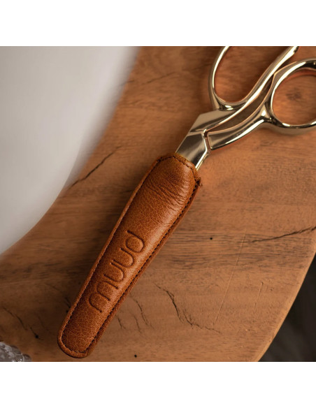 Etui de protection en cuir pour ciseaux de couture Muud Etui - Whisky