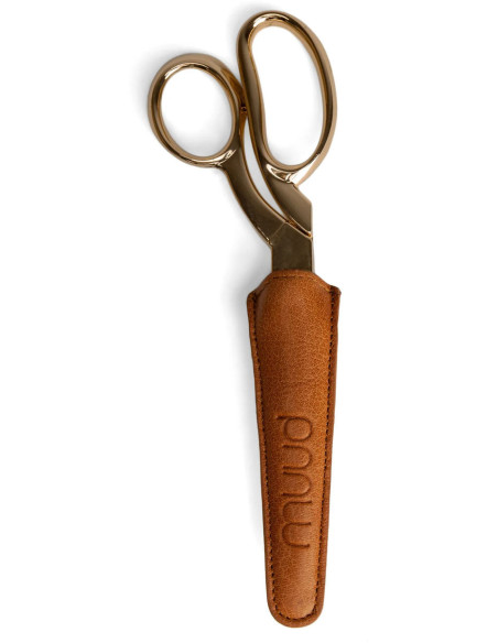 Etui de protection en cuir pour ciseaux de couture Muud Etui - Whisky