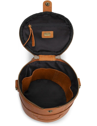 Petit sac à tricot en cuir Muud Saturn Mini - Whisky