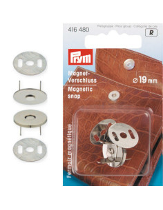 Fermoir magnétique à riveter - Argent