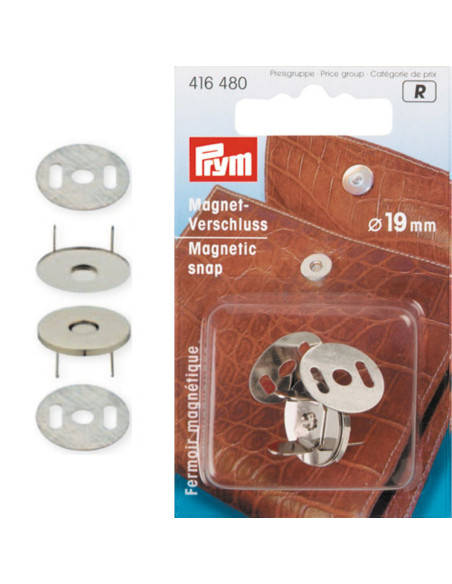 Fermoir magnétique à riveter - Argent