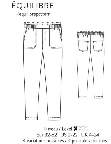 Patron de pantalon Équilibre - Atelier Scämmit