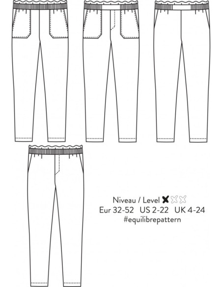 Patron de pantalon Équilibre - Atelier Scämmit