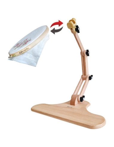 Support réglable sur socle pour tambour à broder