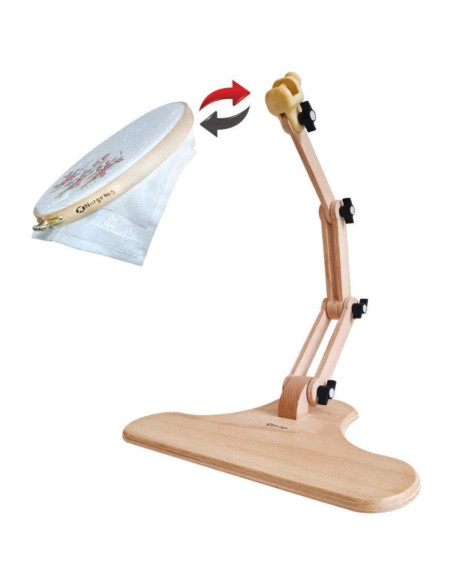 Support réglable sur socle pour tambour à broder