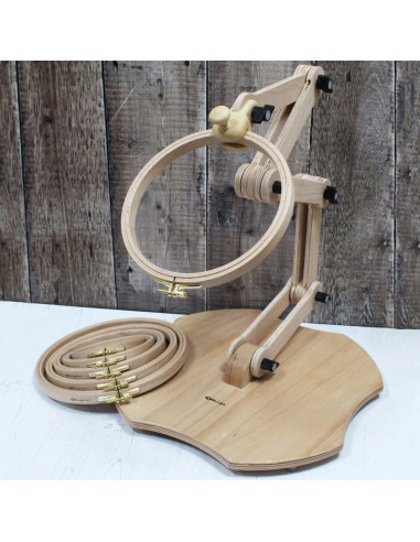 Support réglable sur pied pour tambour à broder