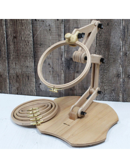 Support réglable sur pied pour tambour à broder