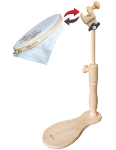 Support réglable sous cuisses pour tambour à broder