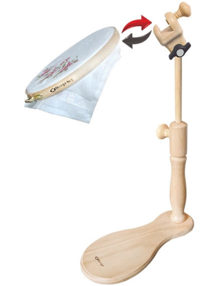 Support réglable sous cuisses pour tambour à broder